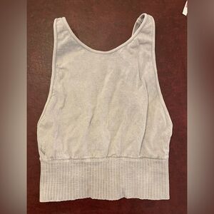 Free People Movement Women's XS/S crop Tank Top gray/silver